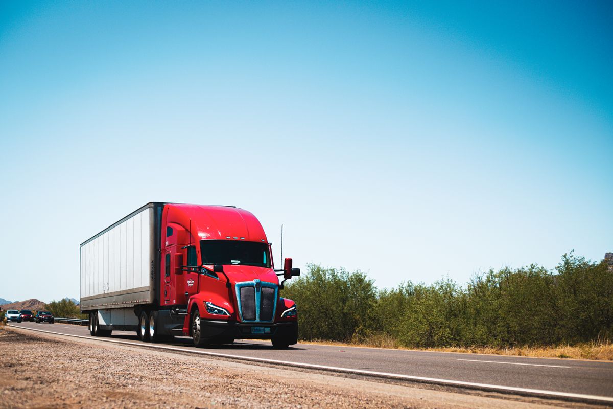 Kenworth tractor-trailer on the road